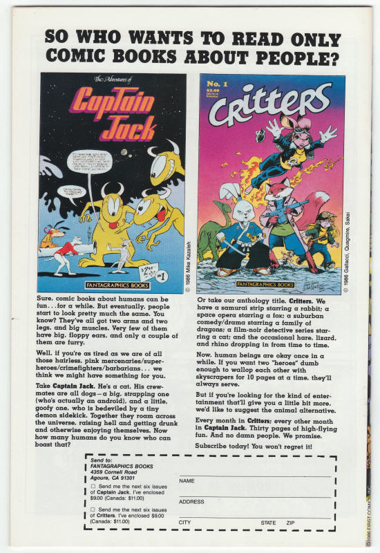 Grimjack #26 back cover