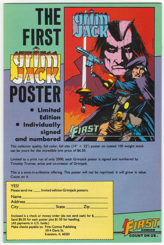 Grimjack #5 back cover