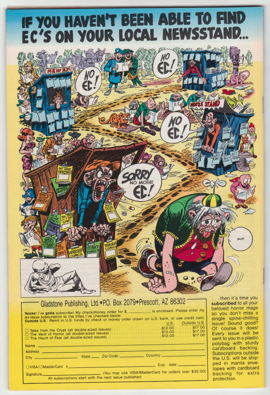 Haunt Of Fear #1 back cover