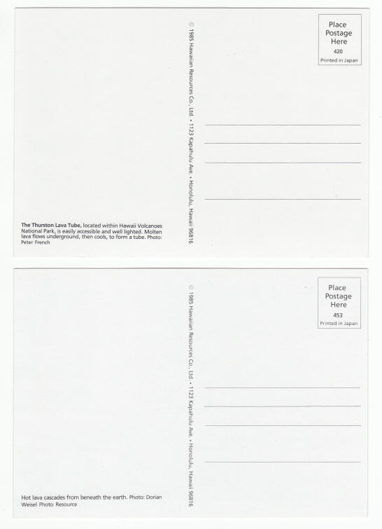 Hawaii Volcanoes National Park Post Cards