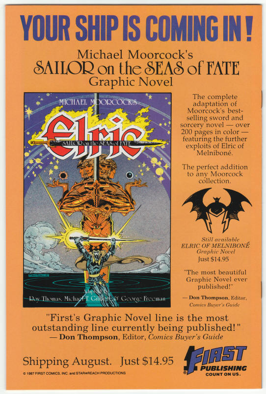 Hawkmoon The Sword Of Dawn #2 back cover