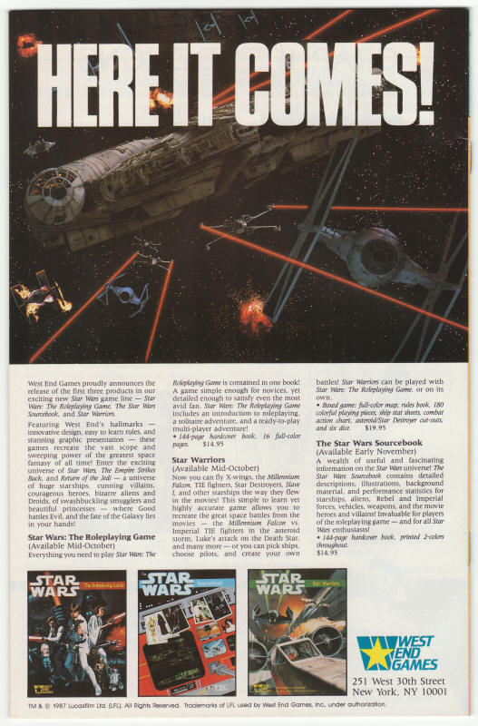 Hawkmoon The Sword Of Dawn #4 back cover