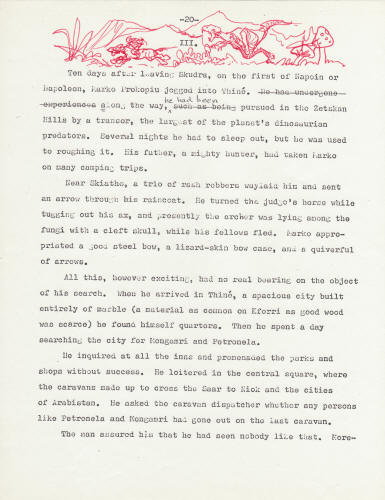 Kelly Freas artwork Heretic In A Balloon manuscript page 20