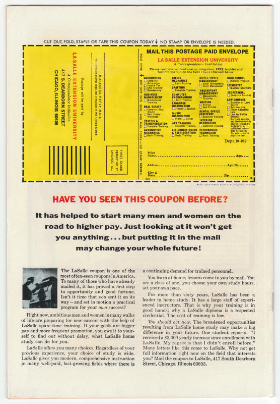 Hero For Hire #16 back cover