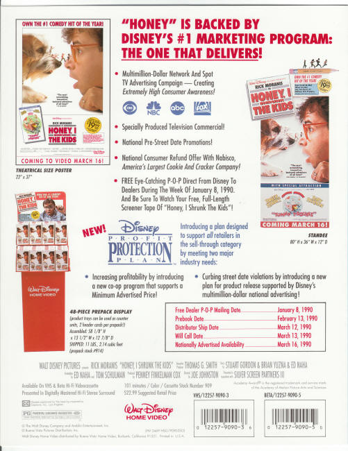 Honey I Shrunk The Kids VHS Promo Pack