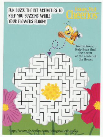 Honey Nut Cheerios Activity Card