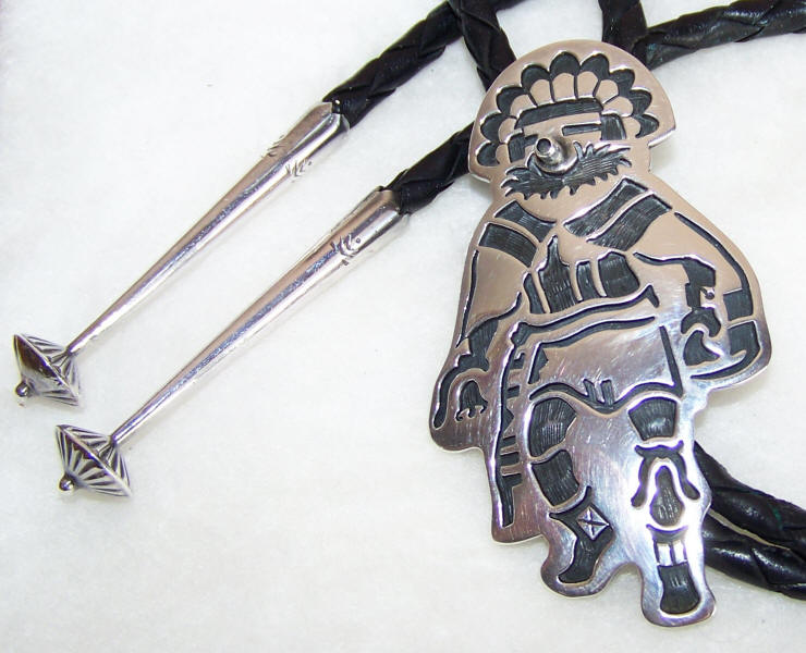 Hopi Silver Kachina Bolo Tie