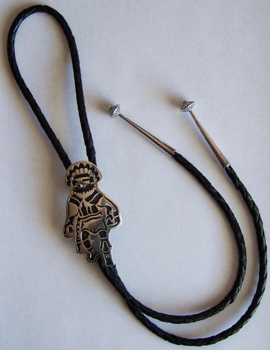 Hopi Silver Kachina Bolo Tie