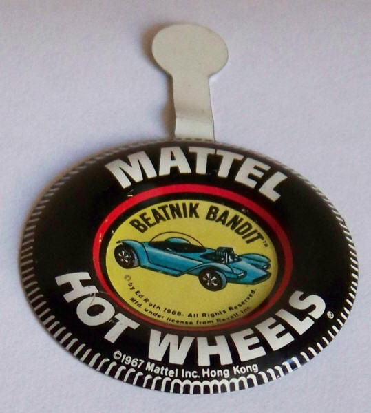 Mattel Hot Wheels Beatnik Bandit 1968 button