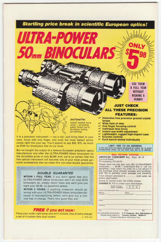 Incredible Hulk #191 back cover