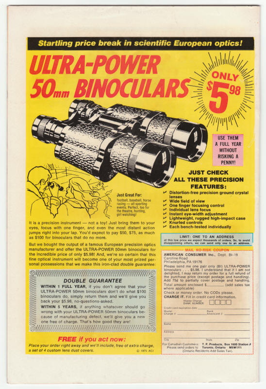 Incredible Hulk #192 back cover