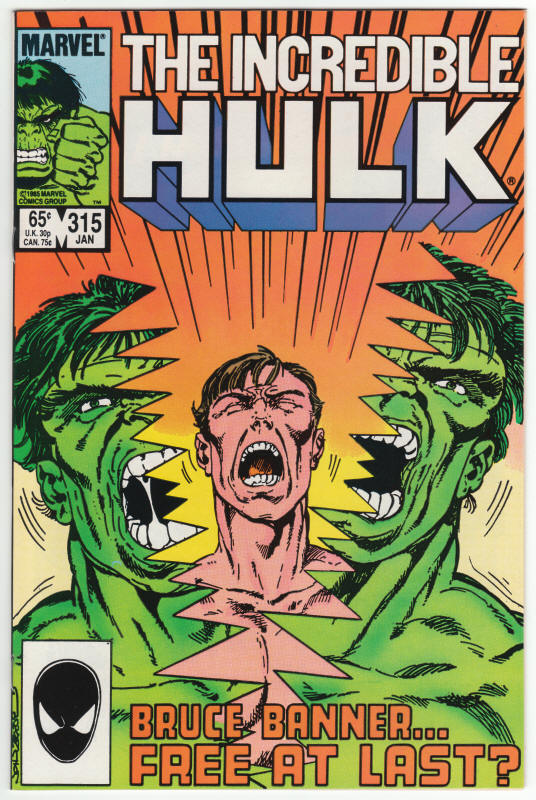 Incredible Hulk #315 front cover