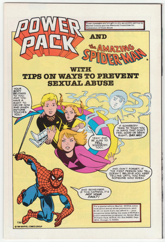 Incredible Hulk #321 back cover