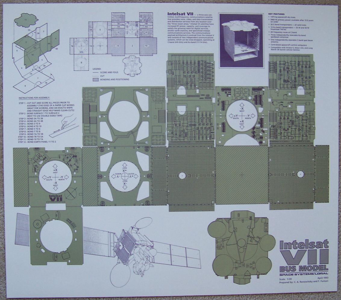 Intelsat VII Satellite Bus Model Cut Out