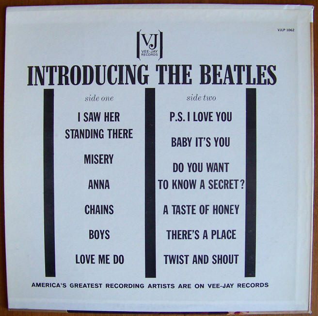 Introducing The Beatles jacket back