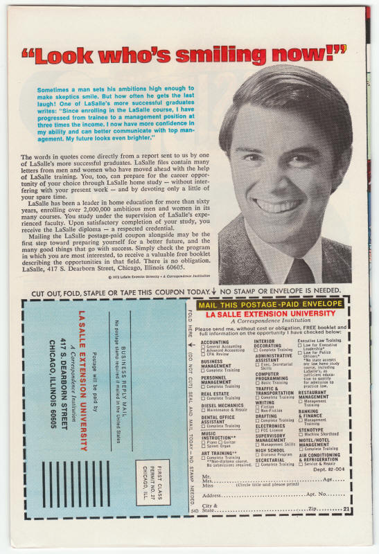 The Invaders #11 back cover