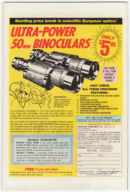 The Invaders #2 back cover