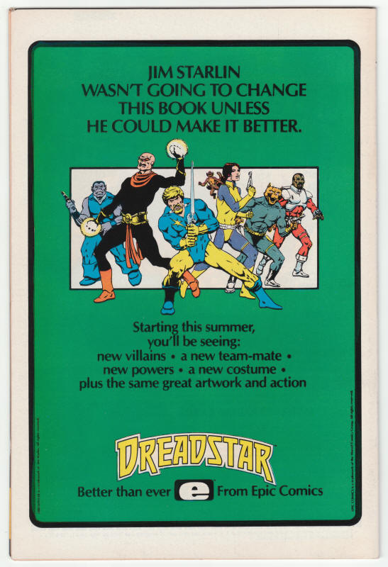 Iron Man #187 back cover