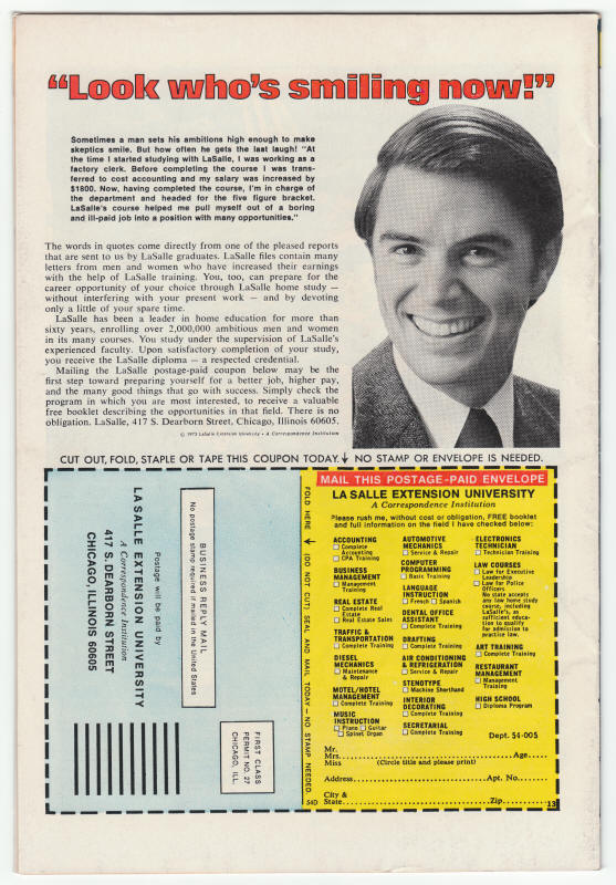 Iron Man #69 back cover