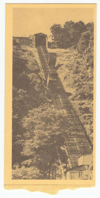Inclined Plane Souvenir Ticket front