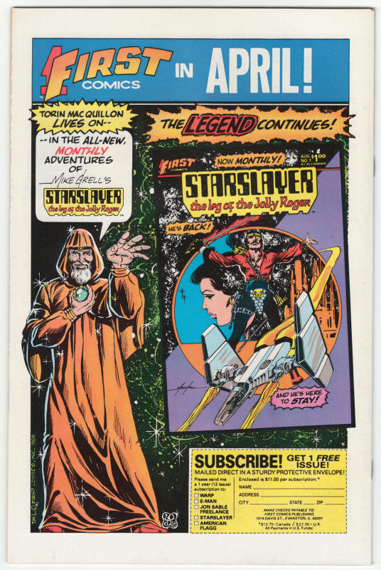 Jon Sable Freelance #1 back cover