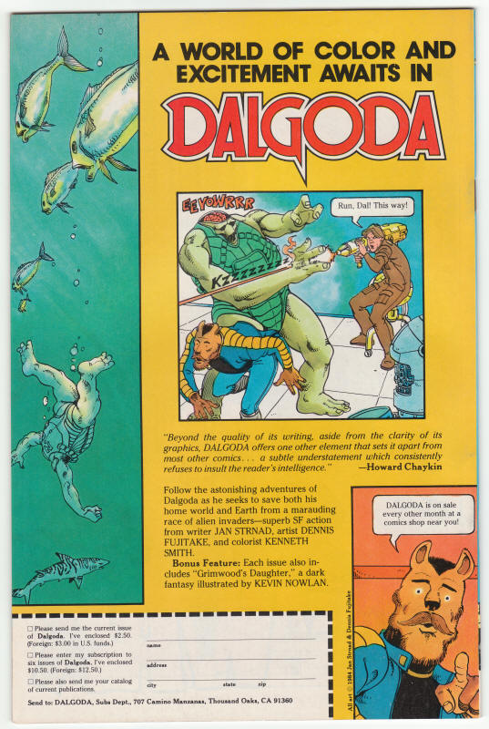 Jon Sable Freelance #27 back cover