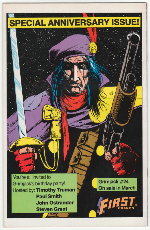 Jon Sable Freelance #37 back cover