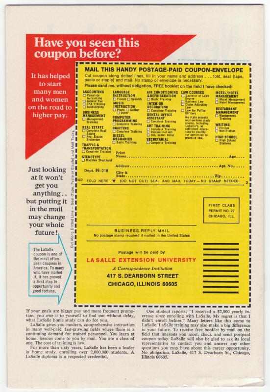 Journey Into Mystery #4 1972 Second Series back cover