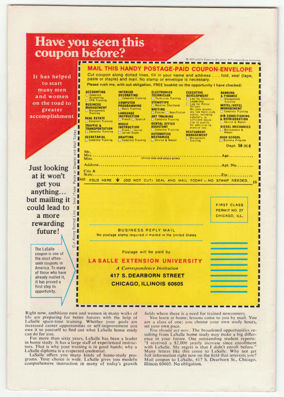 Jungle Action #12 back cover