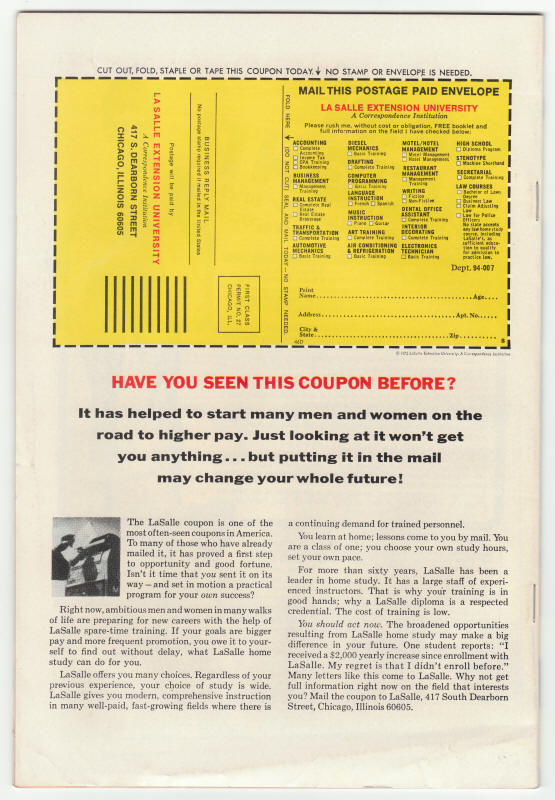 Jungle Action #7 back cover