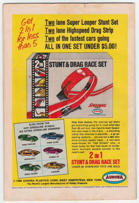 Justice League Of America #68 back cover