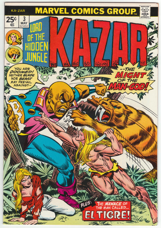Ka-Zar #3 1974 front cover