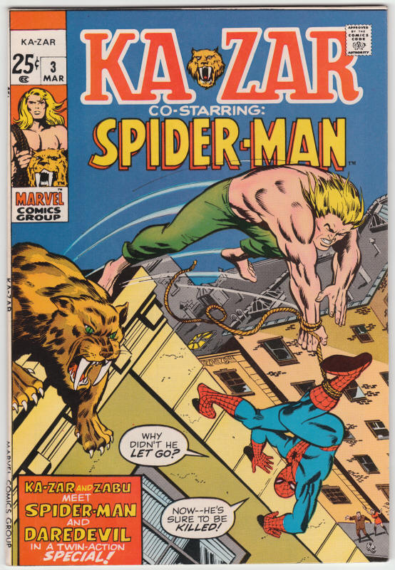 Ka-Zar #3 1970 front cover