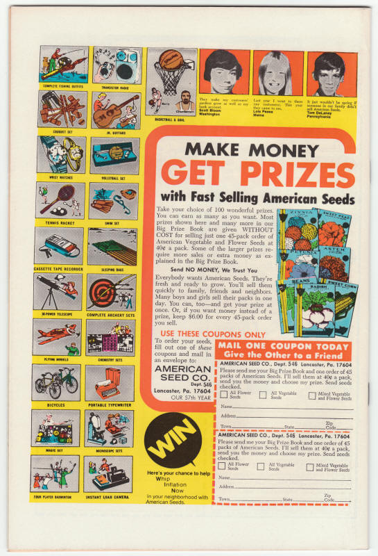 Ka-Zar #9 1974 back cover