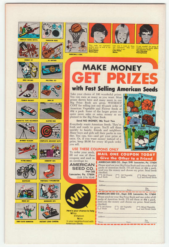 Ka-Zar #9 1974 back cover