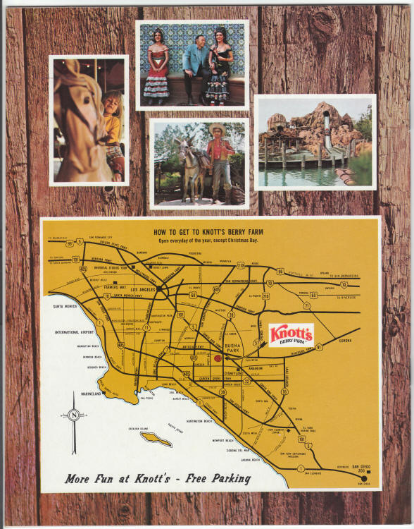 Knotts Berry Farm Official Souvenir Guide 1978 back cover