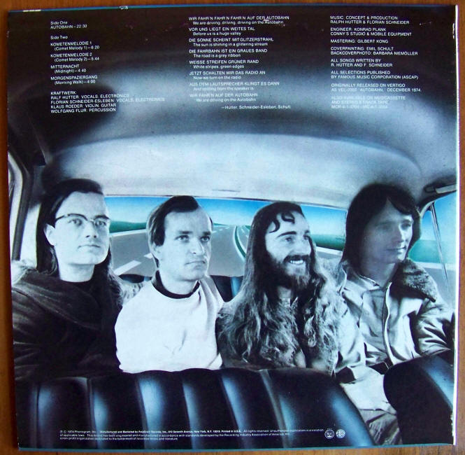 Kraftwerk Autobahn jacket back