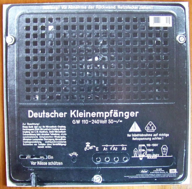 Kraftwerk Radio Activity jacket back