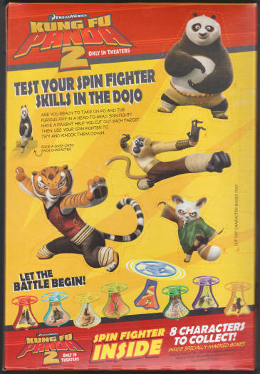 Kung Fu Panda 2 Honey Nut Cheerios Cereal Box Back Panel