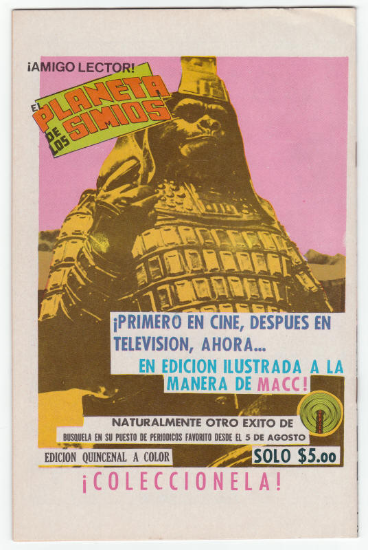 La Increible Mole #19 back cover