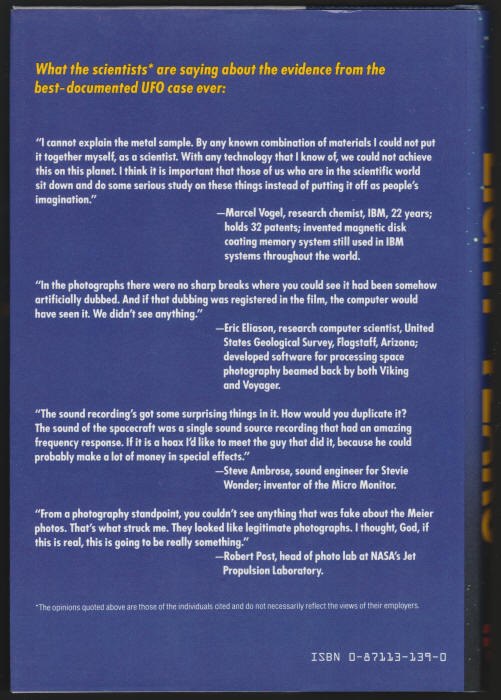 Light Years Eduard Billy Meier by Gary Kinder back cover