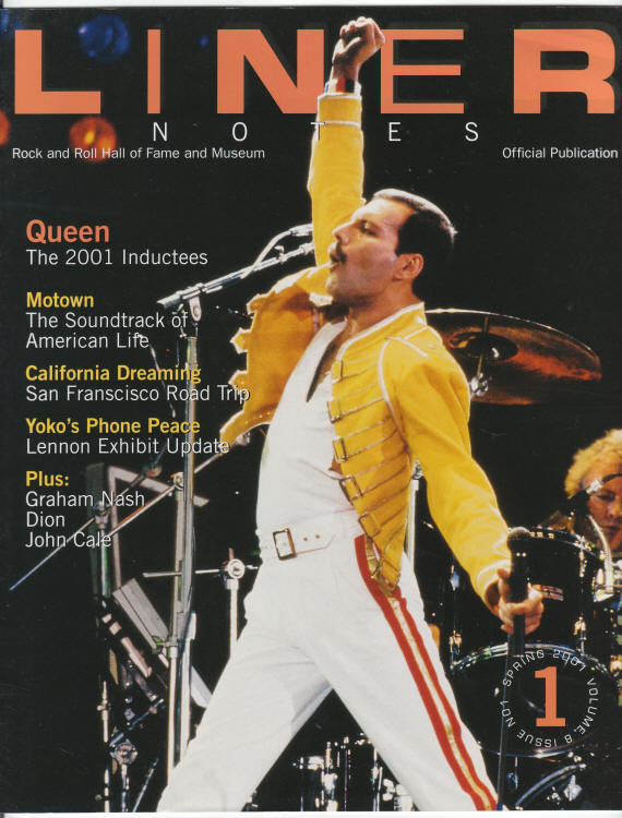 Liner Notes Spring 2001 front cover