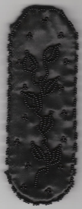 Lipstick Holder Black Beaded Case