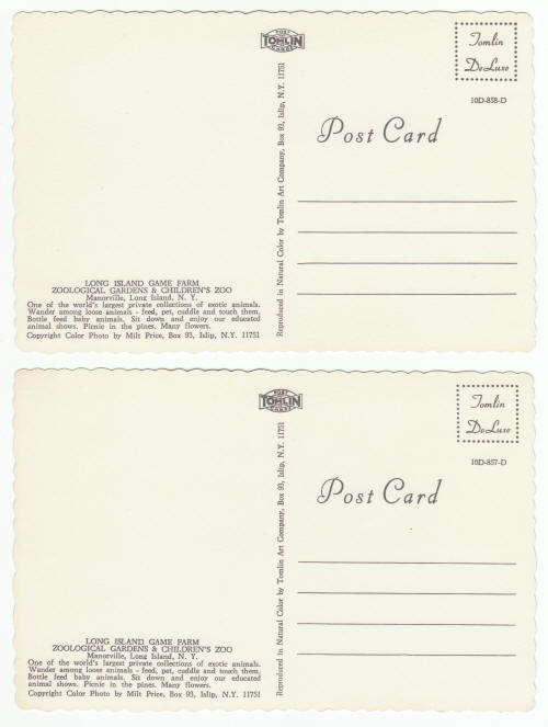 Long Island Game Farm Post Cards