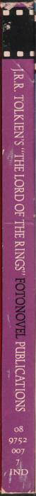 The Lord Of The Rings Fotonovel spine