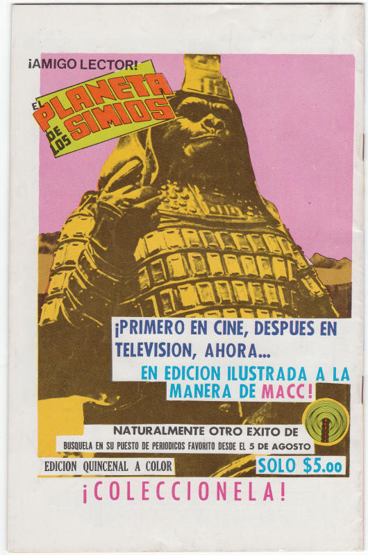 Los Hombres X #19 back cover