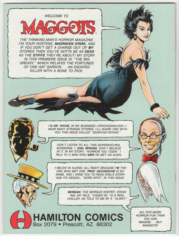 Maggots #1 Magazine back cover