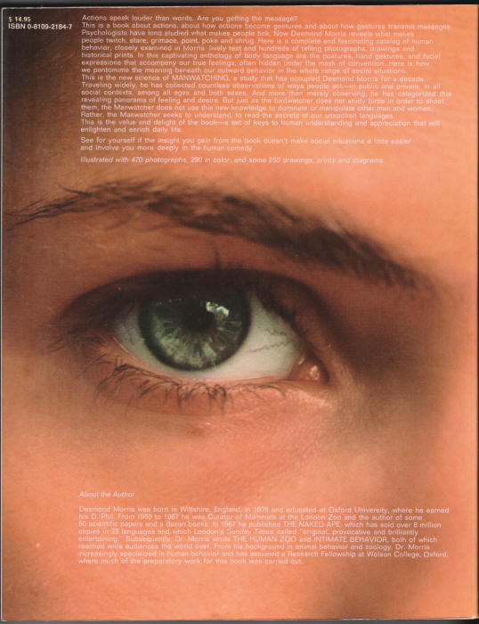 Manwatching A Field Guide To Human Behavior back cover