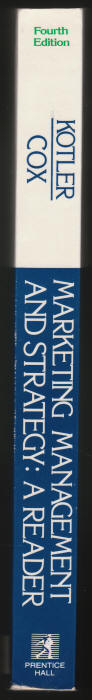 Marketing Management And Strategy A Reader spine