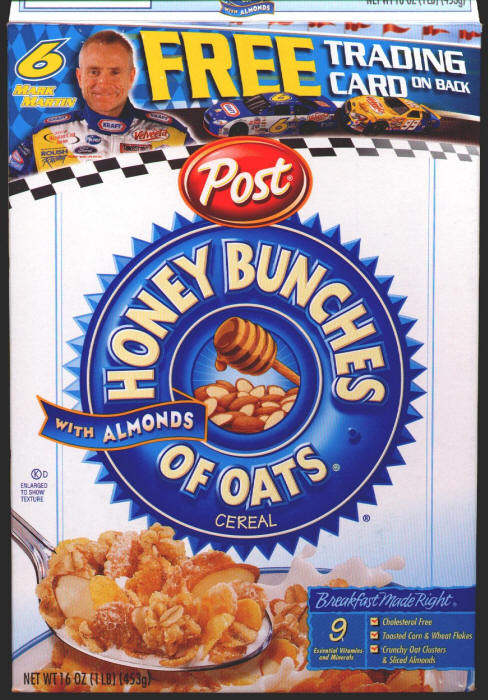 Mark Martin Post Cereal Box front